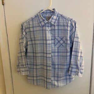 LL Bean Women's 3/4 Sleeve Shirt, Cotton, Small